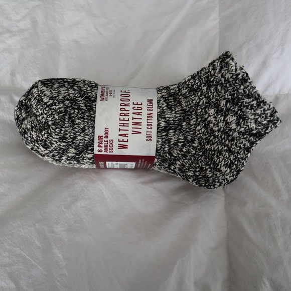 6 Pair Weatherproof Vintage Ankle Boot Socks - Picture 2 of 4
